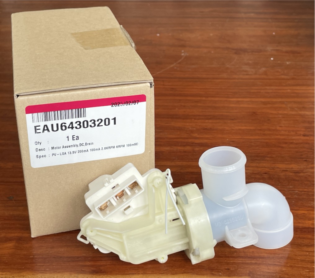 VAN XẢ NƯỚC MÁY GIẶT LG CỬA TRÊN (LỒNG ĐỨNG) 11KG, 12KG, 13KG, 19KG (GẮN LIỀN CỔ NHỰA) – HÀNG CHÍNH HÃNG
