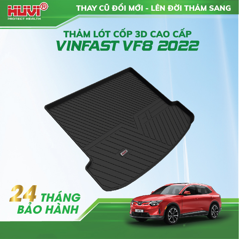 Thảm lót cốp ô tô Vinfast VF8 hút định hình nhựa TPE cao cấp