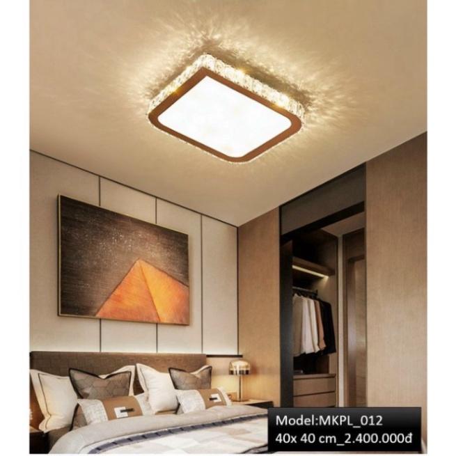 MKPL 011+ 012 - Đèn mâm áp trần phale chuẩn K9 trang trí phòng khách, đèn trần buồng ngủ DT DDT