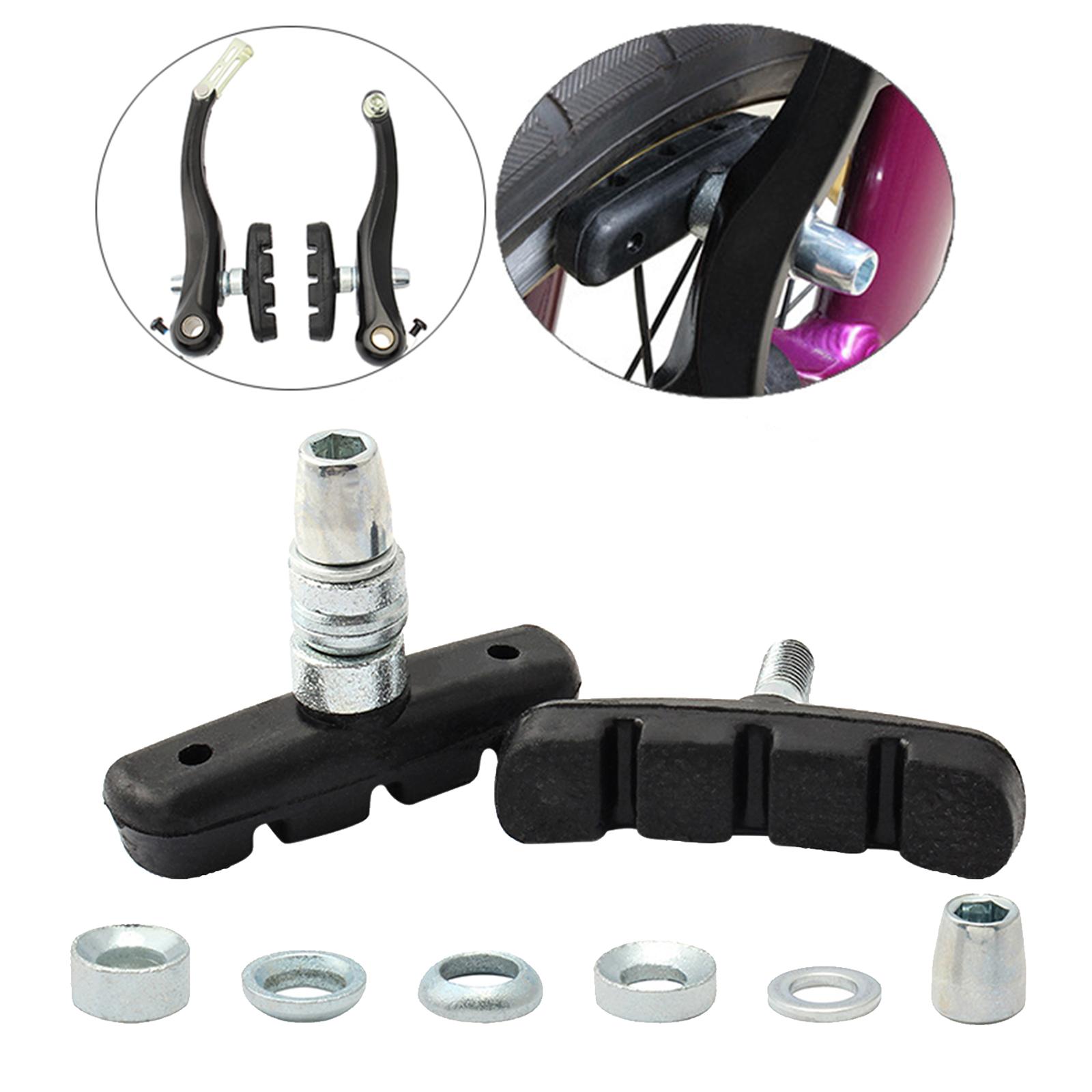 Bike V Brake Pad Replacement V-Brake Blocks Brakes Caliper Rubber Shoes Pads