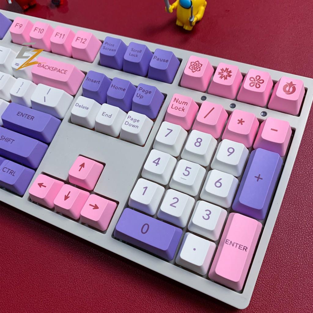 Keycap Hana OEM Profile Cho Bàn Phím Cơ Chất Liệu Thick PBT In Dyesub 108 Phím