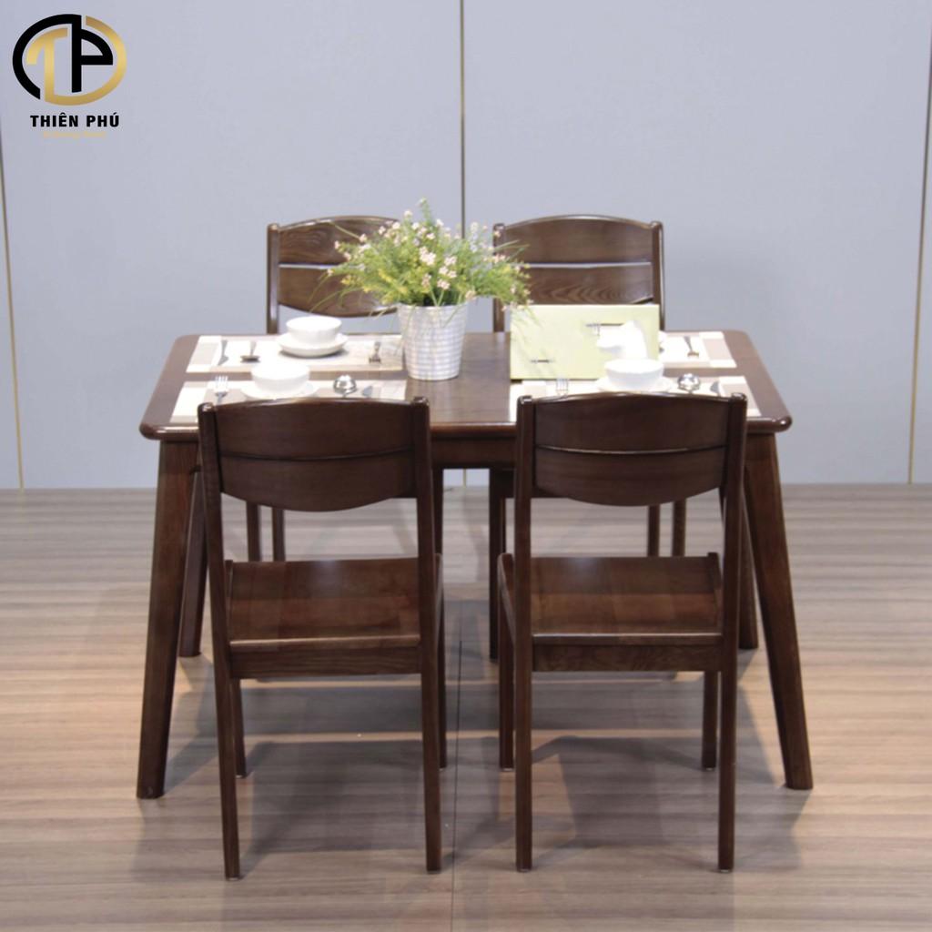 Bộ bàn ăn 4 ghế ăn Vega gỗ tần bì