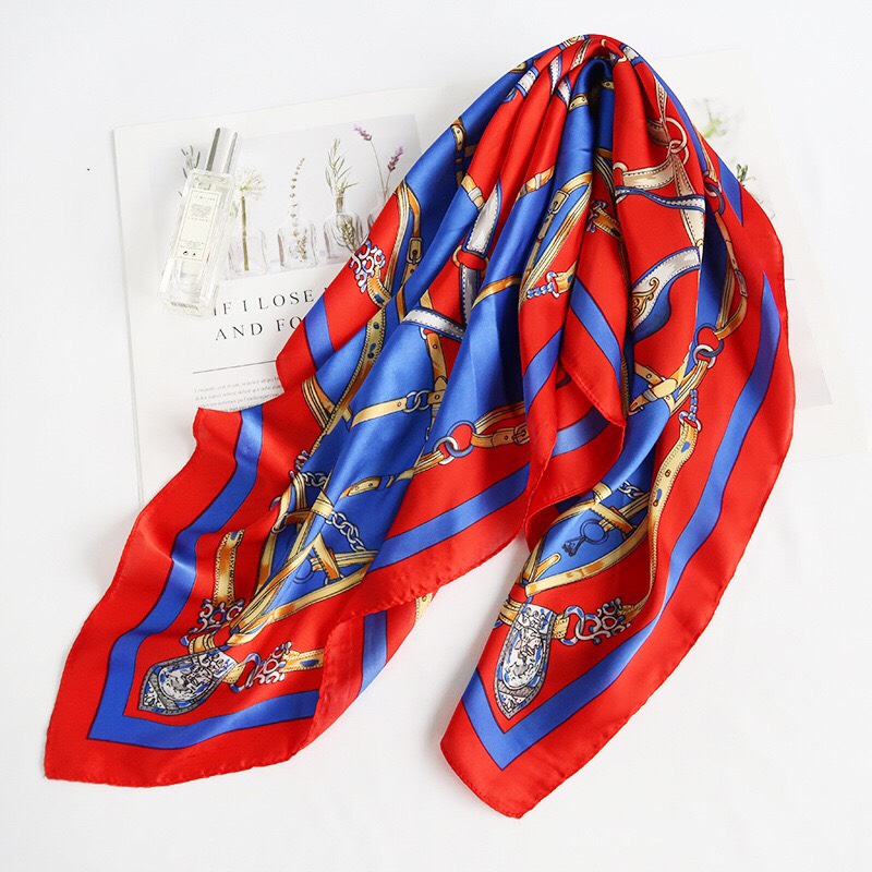 Khăn lụa vuông khăn bandana quấn áo size 70x70cm - Mã 7069