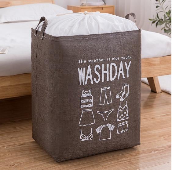 Túi vải đựng chăn màn cỡ lớn có thể gấp gọn, Giỏ đựng quần áo chống thấm nước siêu tiện dụng