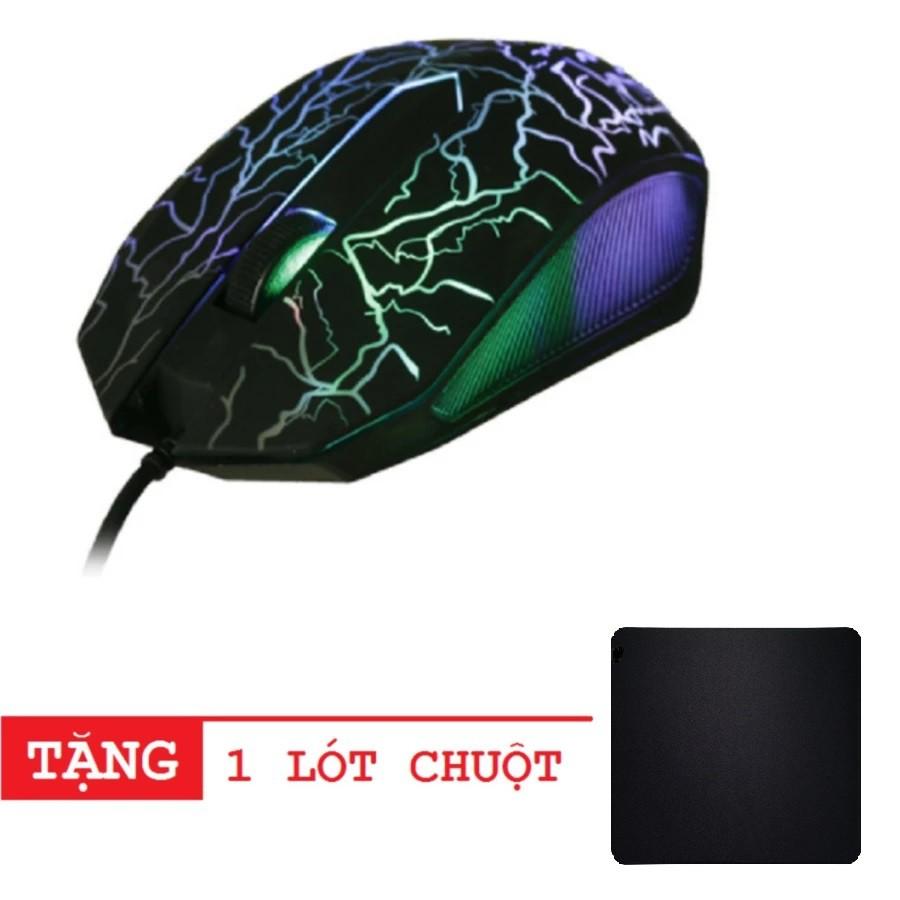 Chuột Chơi Game USB LED 3 Màu CCG002 Tặng Kèm Lót Chuột -DC2036