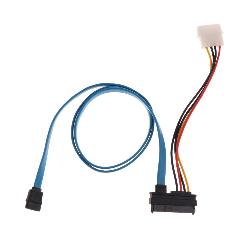 7 Pin  Serial  SAS 29 Pin & 4 Pin Cable Male Connector Adapter