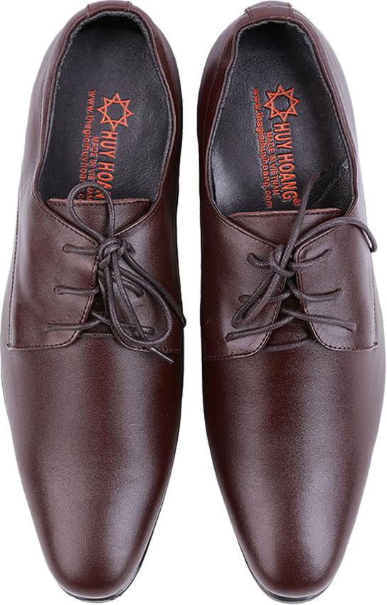 Giày Nam Tăng Chiều Cao Cột Dây Huy Hoàng HT7716 - Nâu