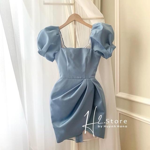 ĐẦM CỔ VUÔNG TAY PHỒNG