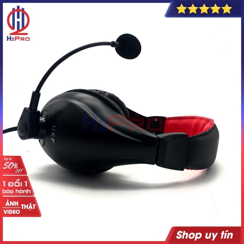 Tai nghe chụp tai có dây UEF E-813X H2Pro có micro-chống ồn-tiếng rõ-bass khoẻ (1 chiếc), tai nghe gaming cao cấp 1.3m