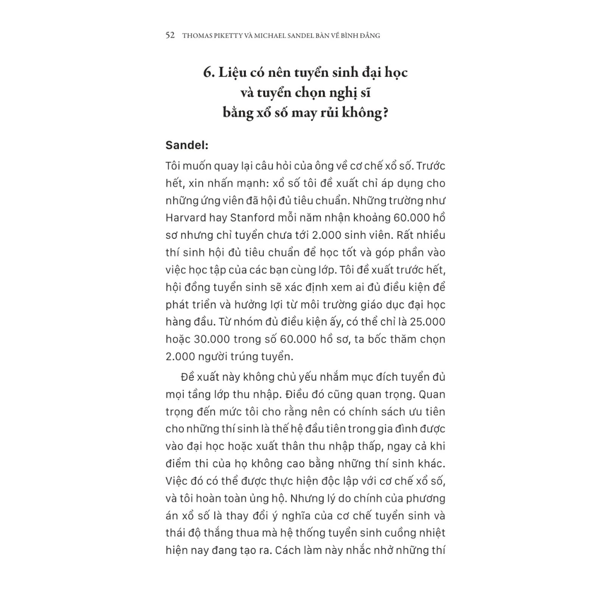 Sách - Thomas Piketty Và Michael Sandel Bàn Về Bình Đẳng - Michael Sandel, Thomas Piketty