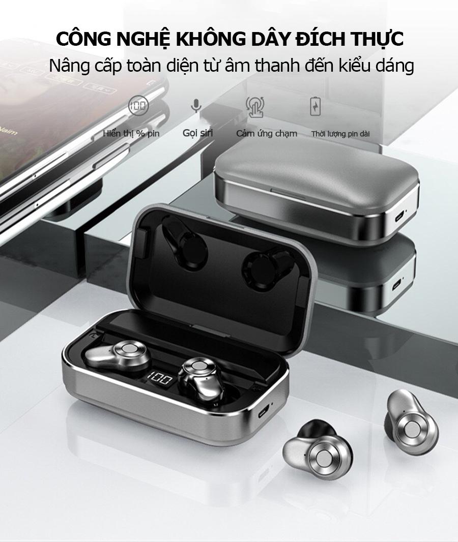 tai nghe bluetooth không dây chuẩn 5.0 thế hệ mới