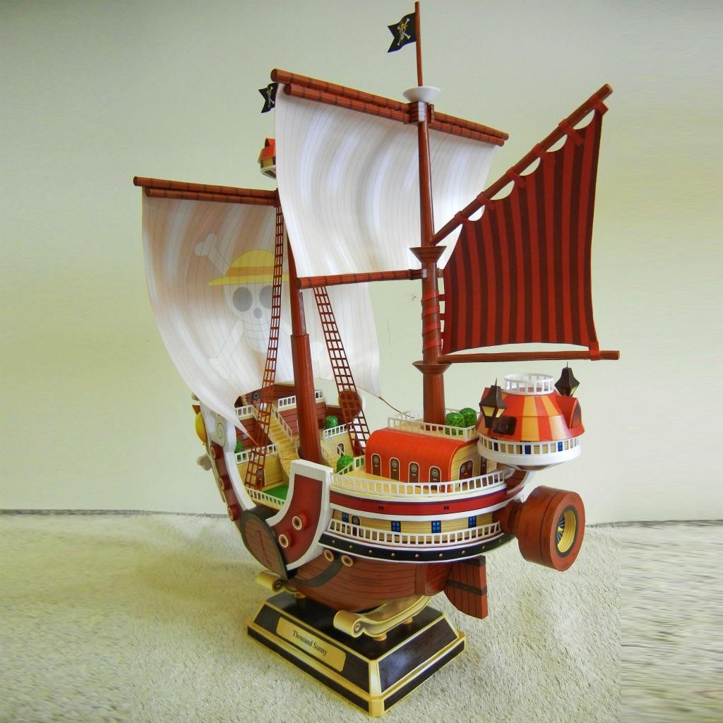 Mô hình giấy Anime One Piece tàu thuyền The Thousand Sunny ver 2