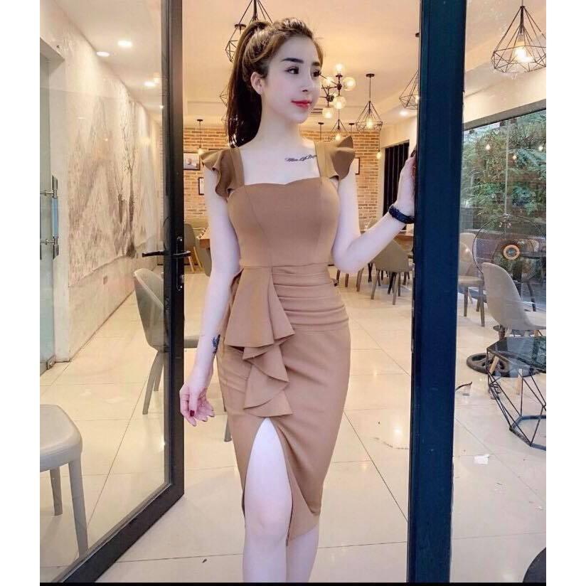 Đầm ôm body vai cánh tiên mang lại sự trẻ trung tươi mới cho những bạn gái