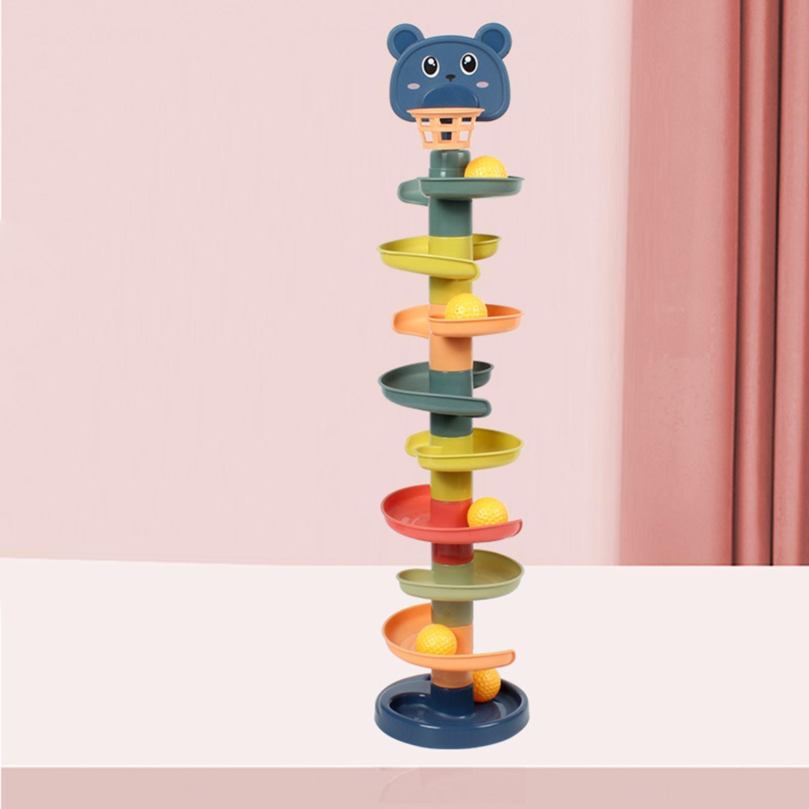 9 Layers Ball Ramp Development Games Early Educational Toys Preschool Toys Rotating Track Learning for Kids Gifts