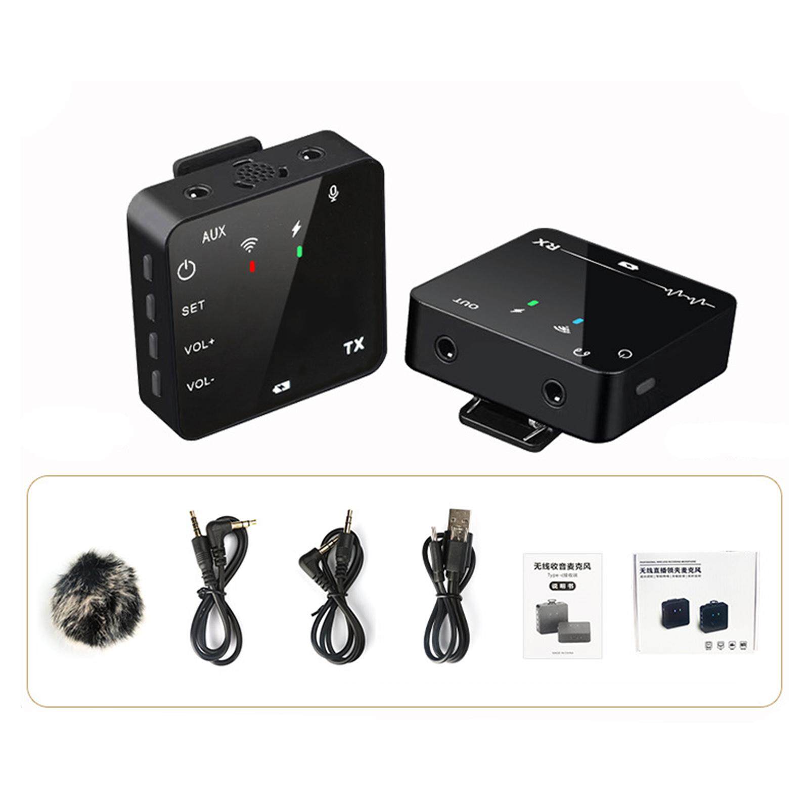 Micro cài áo review không dây Audio Wireless Lavalier Microphone Giao diện Type C