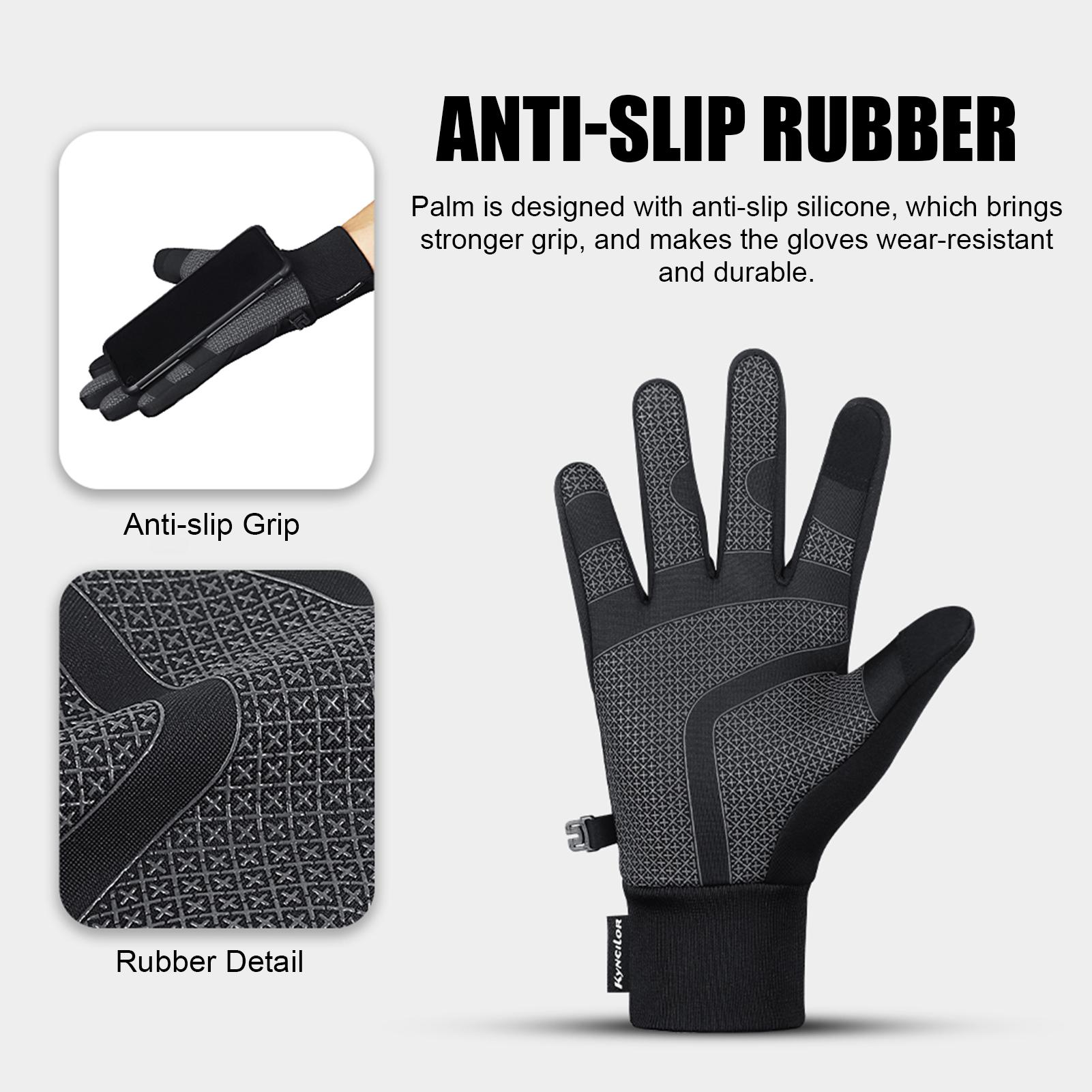 Găng tay ấm áp mùa đông vuốt được màn hình cảm ứng, lót lông cừu, không thấm nước