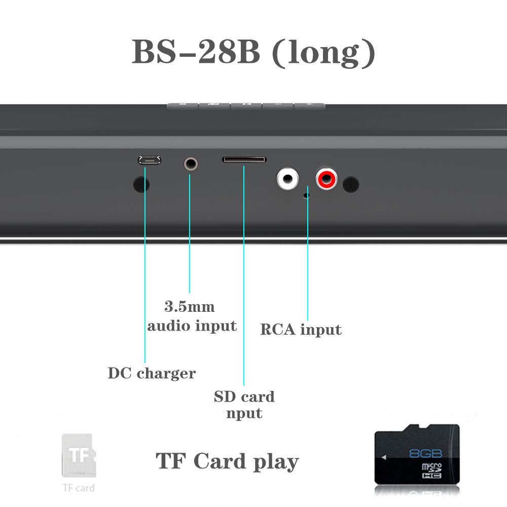 20W Home rạp hát hệ thống âm thanh bluetooth loa máy tính loa tv soundbar hộp subwooder radio trung tâm âm nhạc boom boom colum Color: 550mm BS-28B