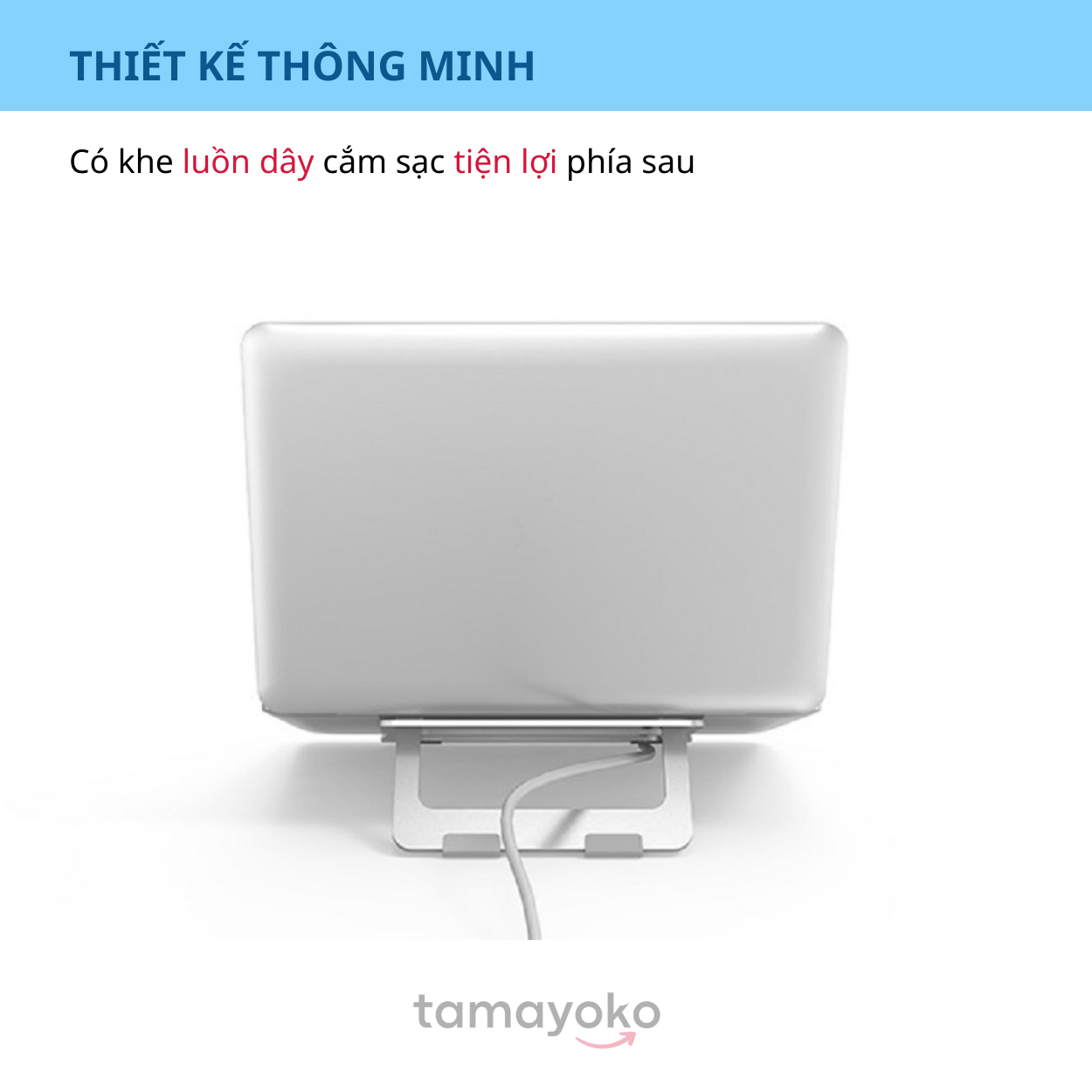 Giá Đỡ Để Bàn Dành Cho Laptop, Máy Tính Xách Tay Chất Liệu Hợp Kim Nhôm Cao Cấp Model HL001- Hàng Chính Hãng Tamayoko