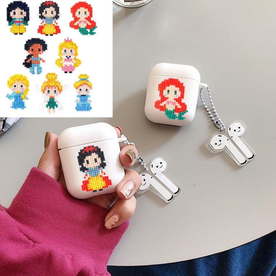 32 Hình Tranh Đính Đá Kim Cương Giả Mini Tạo Sticker Công Chúa Cho Bé Trang Trí