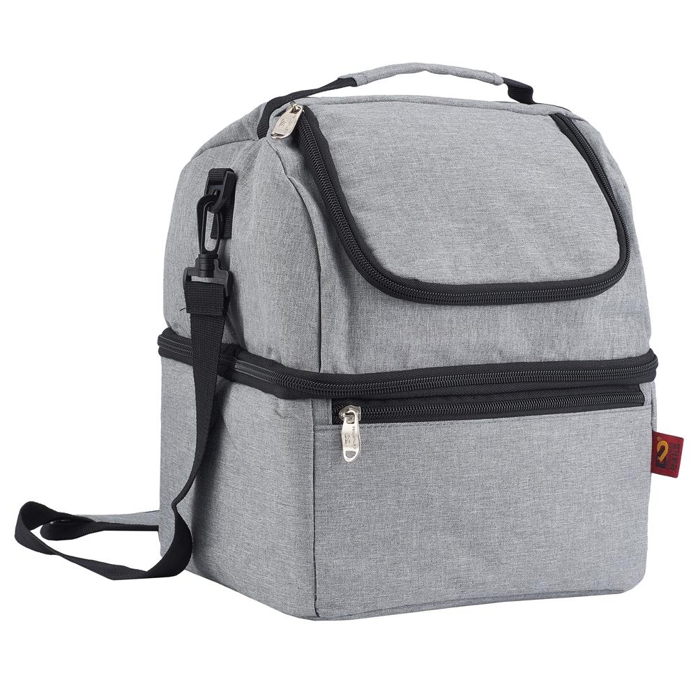 Dã Ngoại Bagpack Hộp Cơm 2 Ngăn Cách Nhiệt Túi Giữ Nhiệt Làm Mát Cho Bé Sữa Thức Ăn Lưu Trữ Ngoài Trời Tươi
