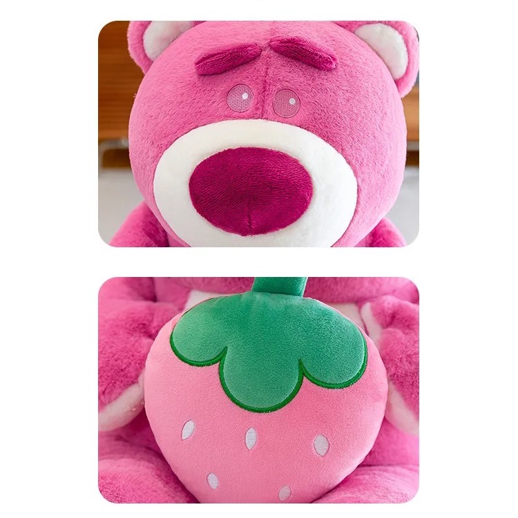 Thú nhồi bông Lotso ôm dâu mẫu mới - Size 22cm - Quà tặng gấu dâu mini thiết kế dễ thương - Gối ôm mềm mịn cho bé