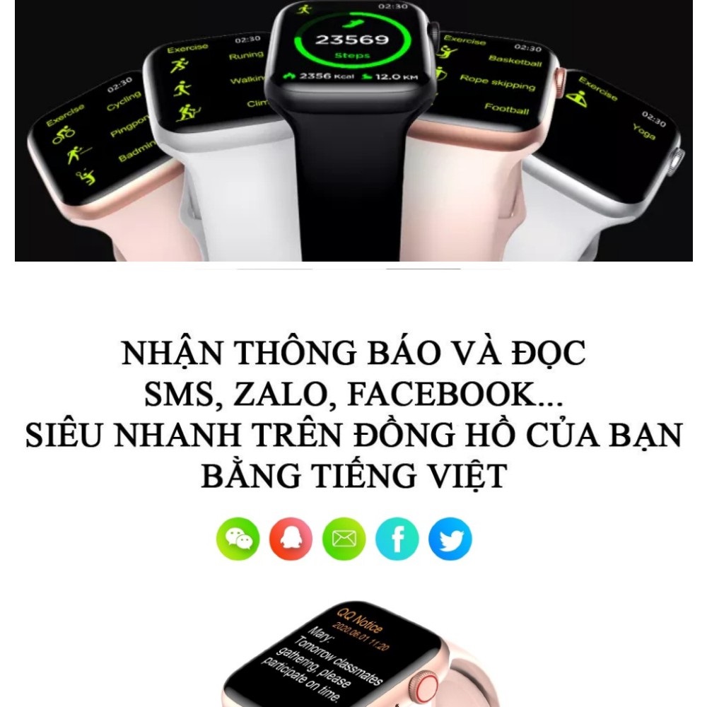 Đồng Hồ Thông Minh Smart Watch HW12 - Thiết Kế Hiện Đại Unisex, Thay Hình Nền, Theo Dõi Sức Khỏe Tập Luyện, Nghe Gọi Nhận Thông Báo, Pin Trâu - Nhiều Màu