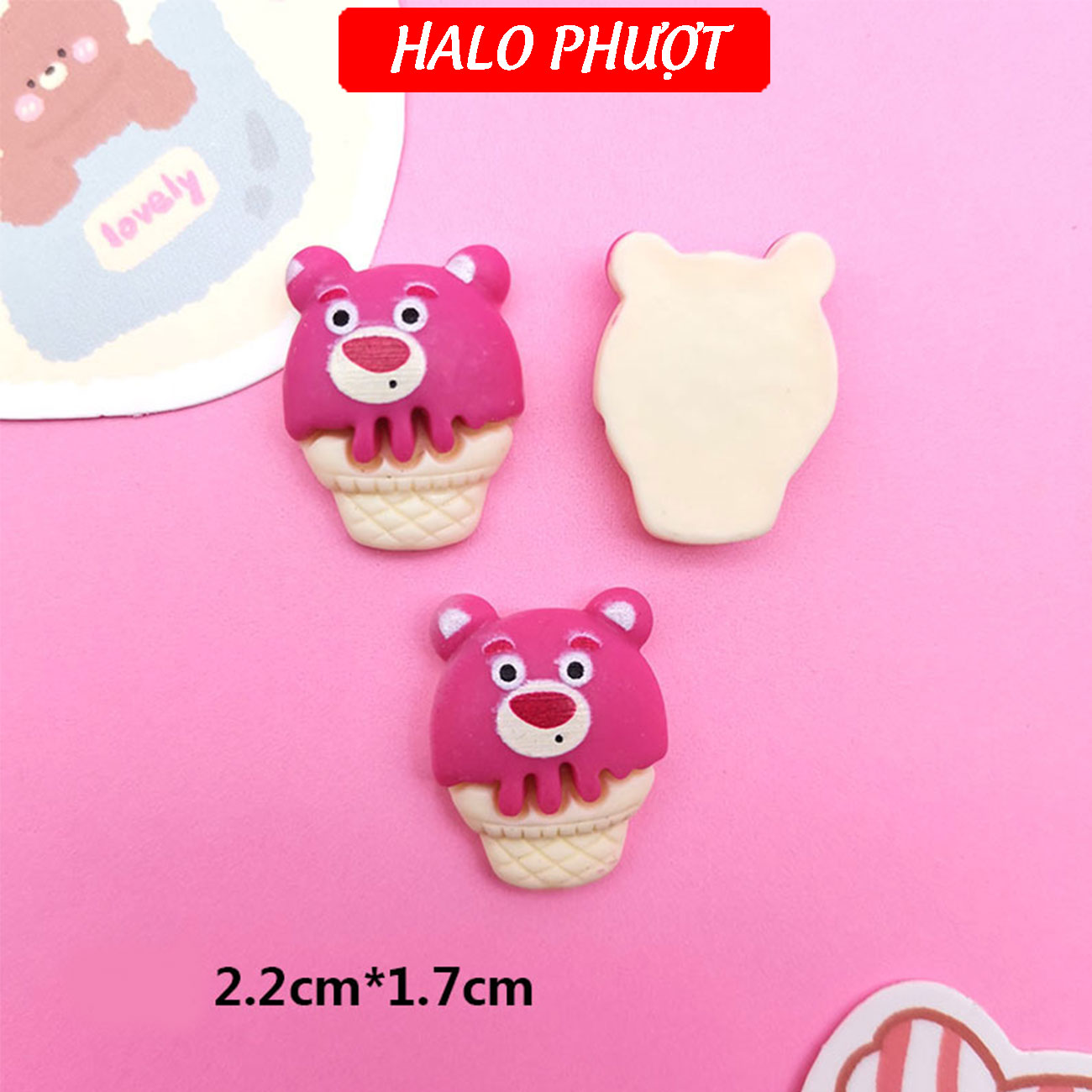 (Kèm Keo) Charm 3D trang trí nón bảo hiểm, điện thoại, xe