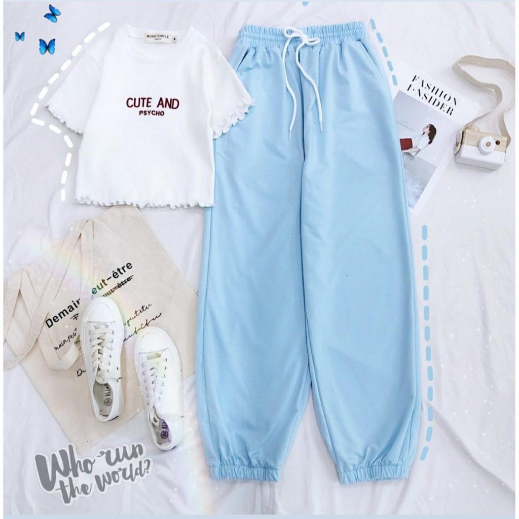 Quần Jogger Simple Bo Gấu Form Rộng Ulzzang Unisex (4 Màu)