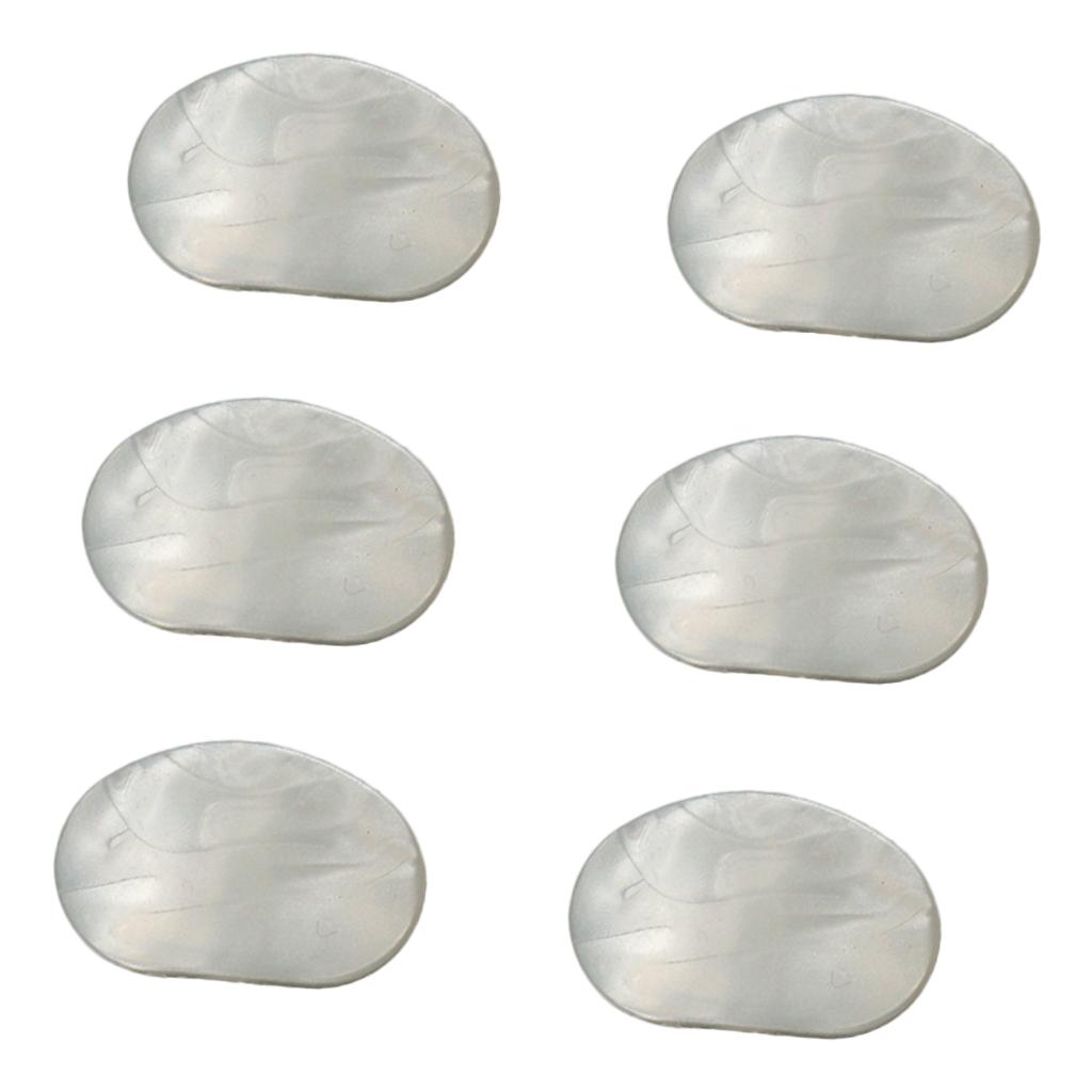 Sunnimix 6 Chiếc Hình Bầu Dục Đàn Guitar Điện Ngọc Trai Chỉnh Chốt Nắp Chỉnh Âm Máy Đầu Thay Thế Nút Núm, Trắng