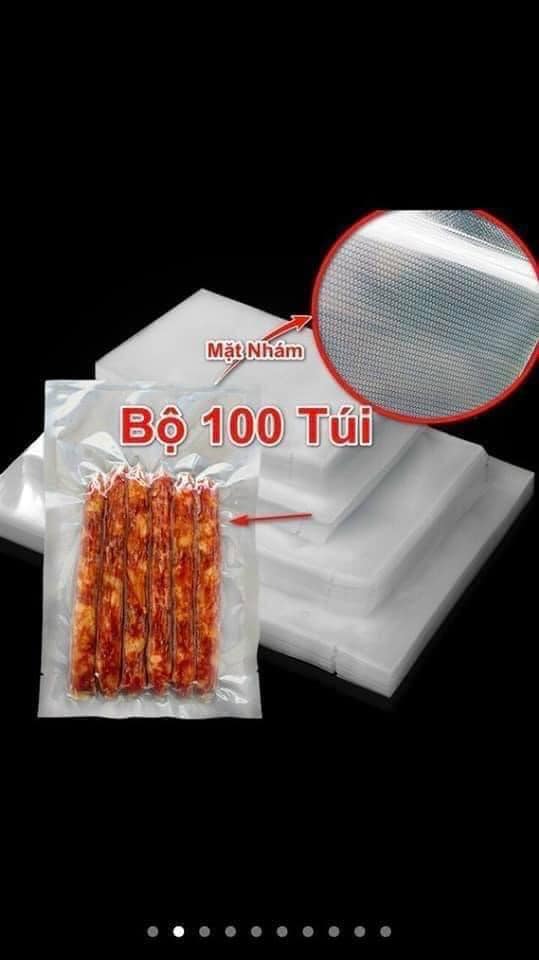 Set 100 Túi Hút Chân Không 1 Mặt Nhám ( có nhiều SIZE túi trong 1 set)