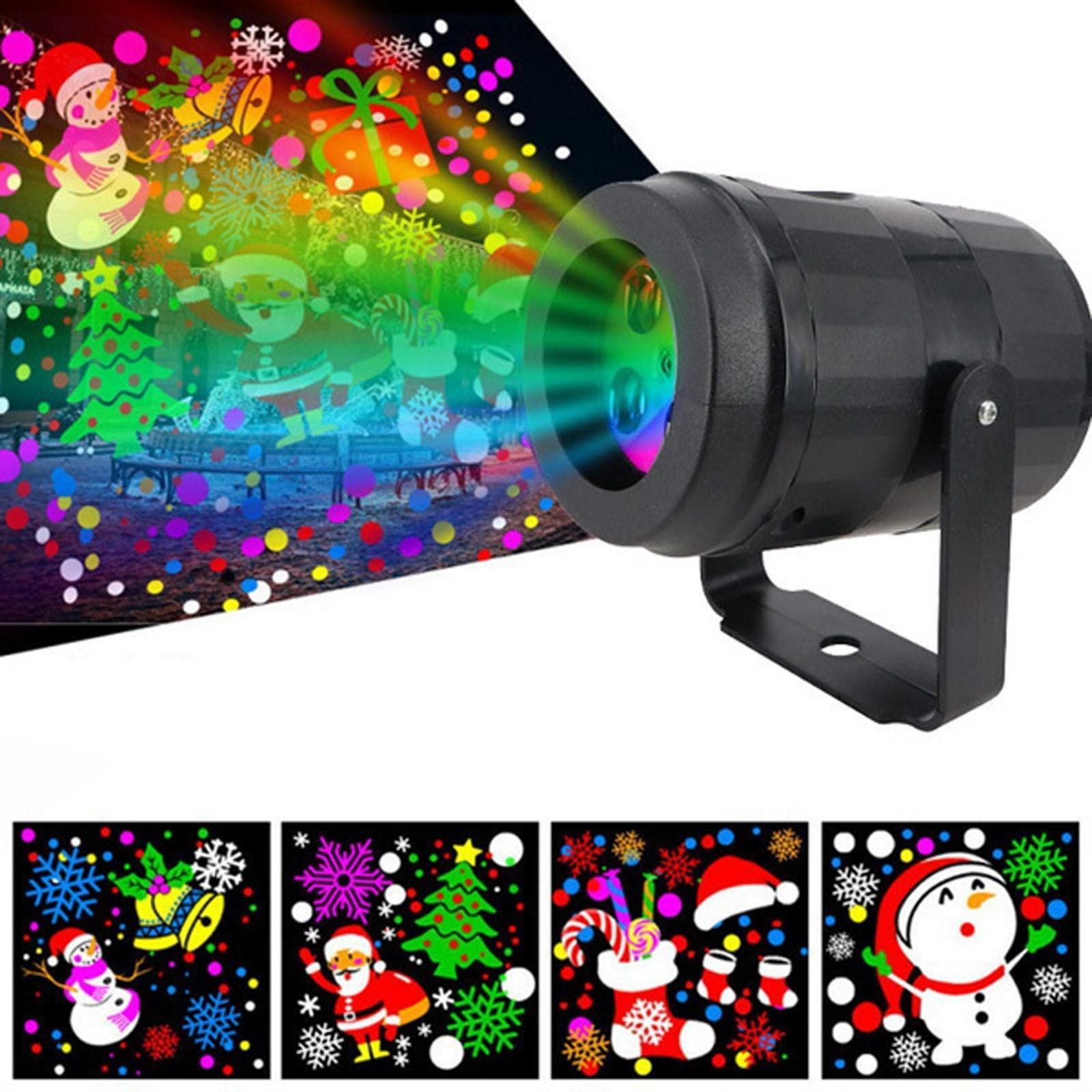 Christmas LED Light 16 Patterns Moving Fairy Projection Lamp Party