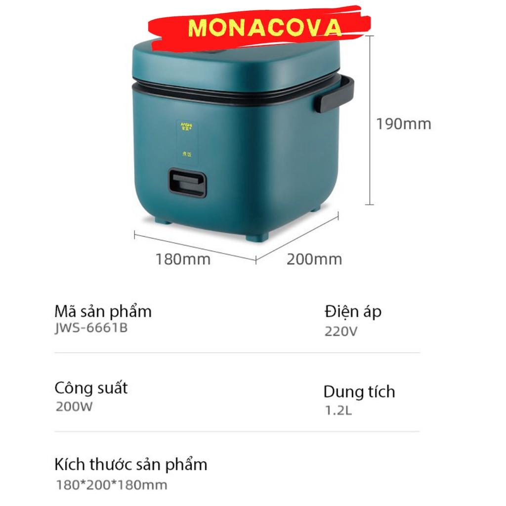 Nồi Cơm Điện Đa Năng Mini JIASHI 0.8L Nấu Cháo hầm xương Hàng Nội Địa Trung Cao Cấp - Shop Monacova