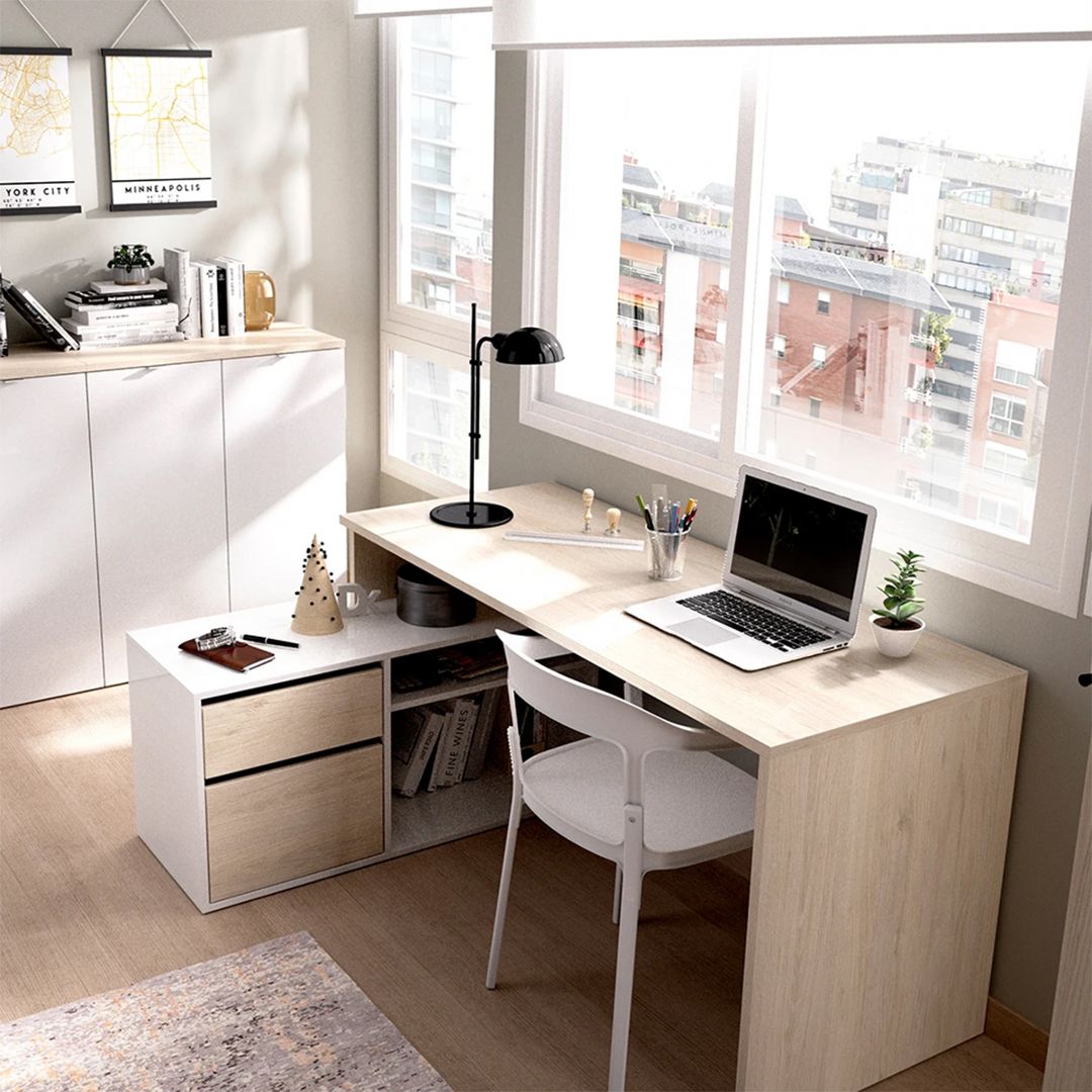 Bàn làm việc, bàn học gỗ hiện đại SMLIFE Durumon | Gỗ MDF dày 17mm chống ẩm | D140xR92xC75cm