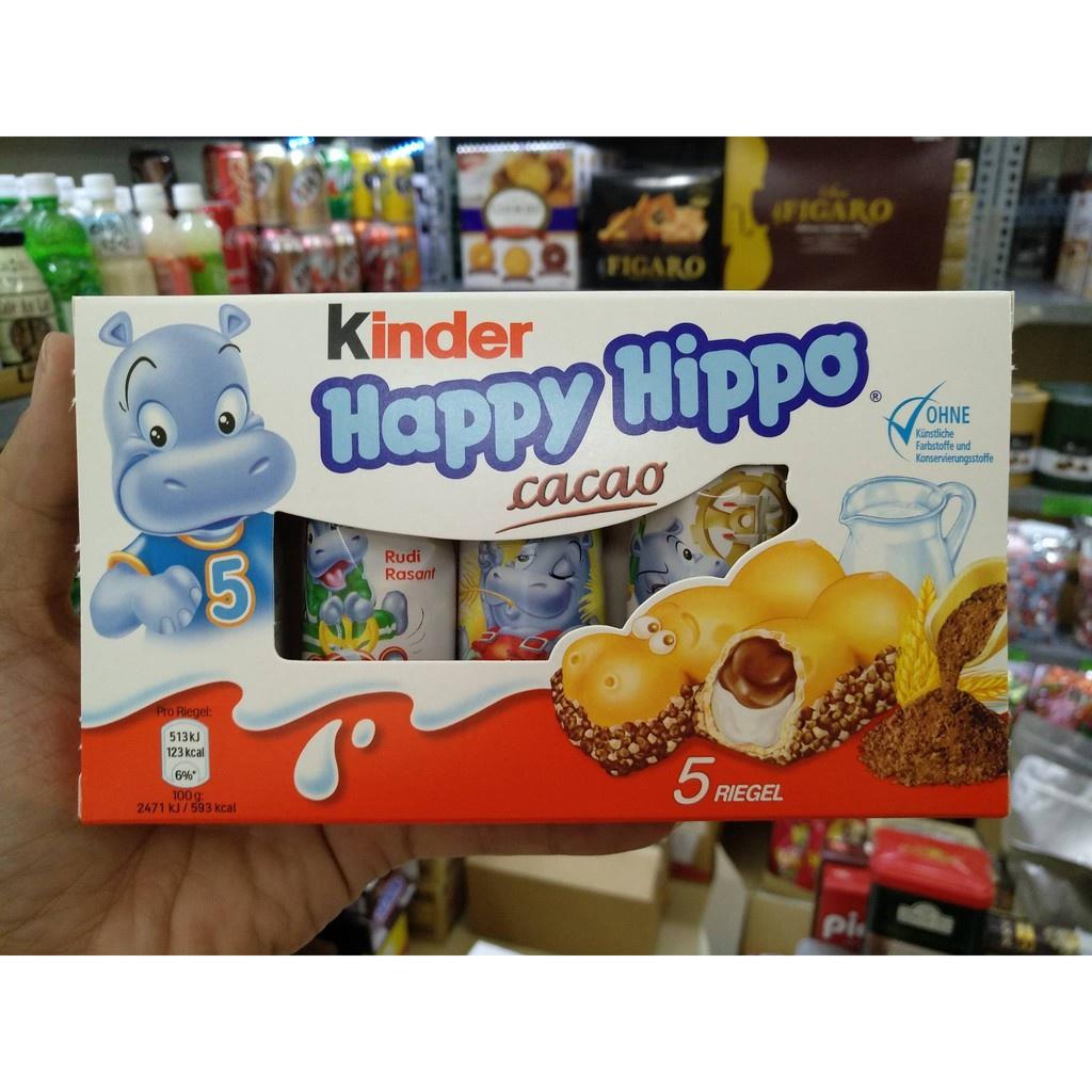 Bánh socola Kinder Happy Hippo Cacao hộp 103.5gr (5 bánh)