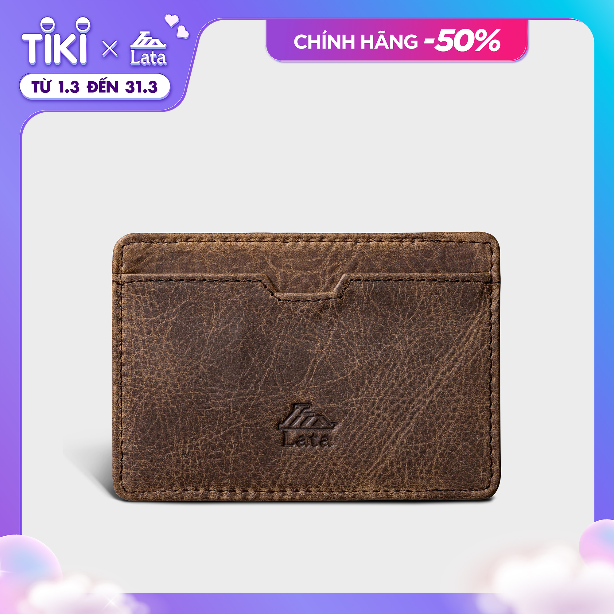 Ví Lata ( Thời trang nam đựng namecard nhỏ gọn - Ví da LVN76 )