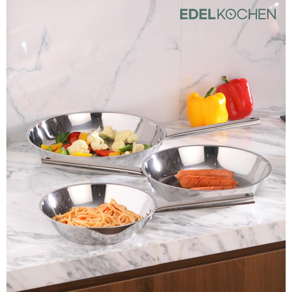 Bộ 3 Chảo Edelkochen 3 đáy đủ size 20cm - 24cm - 28cm