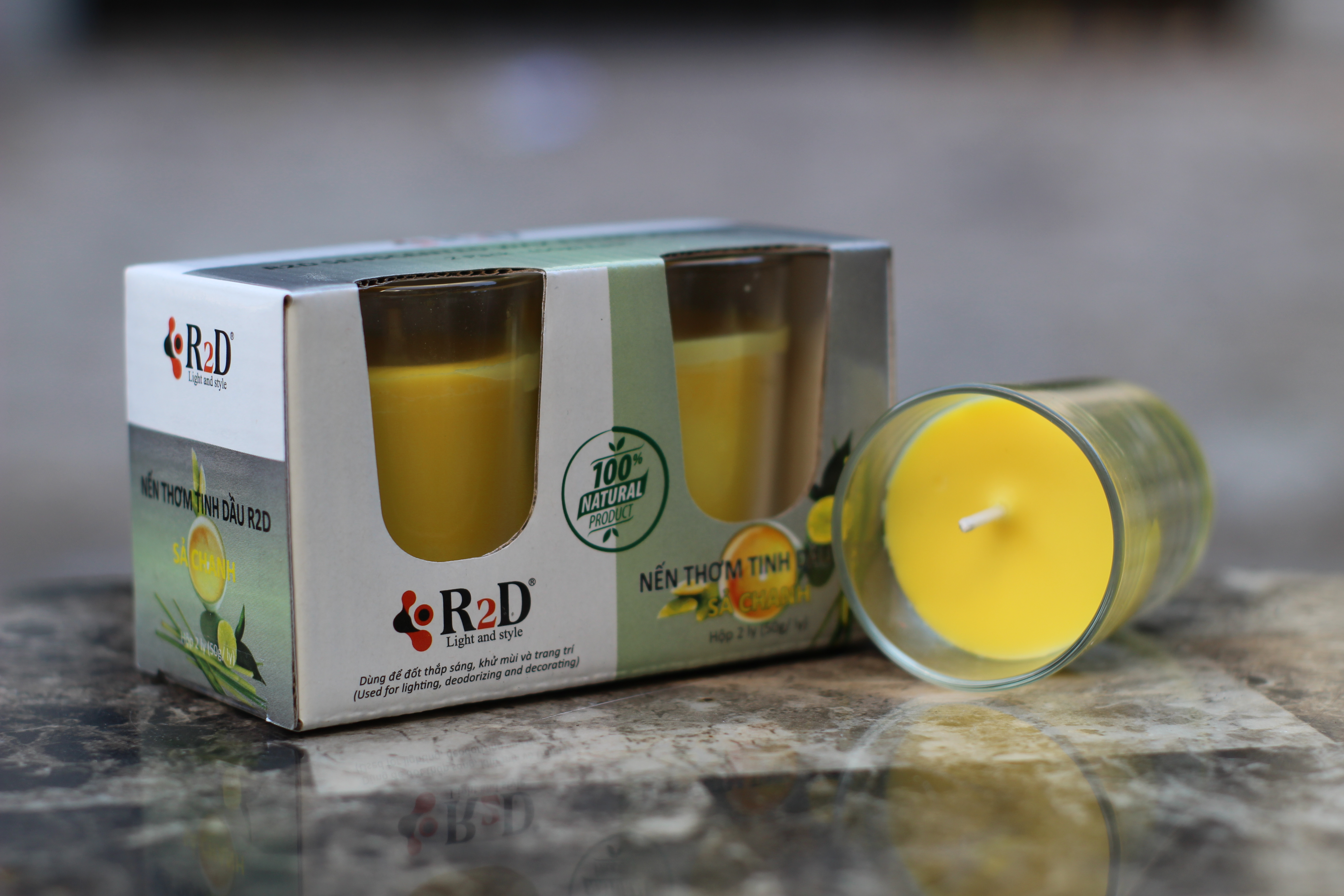 Nến Thơm Tinh Dầu, Sả Chanh, Tinh Dầu Sả Chanh, Chính Hãng Từ  Shop R2D, Thành Phần Tự Nhiên, Lành Tính.