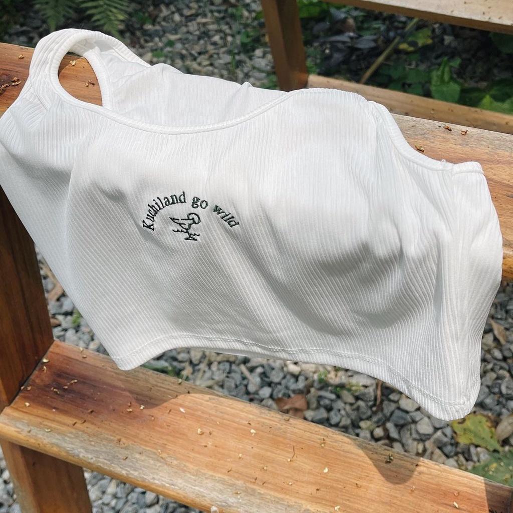Kuchimachic - Áo Tank Top thun tăm thêu chữ Kuchimachic MÃ KUCR07