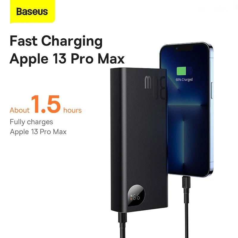 Pin Dự Phòng Sạc Nhanh Baseus Adaman Metal Digital Display 20000mAh 30W ( Kèm Cáp C to C 60W/50cm , PD/ QC Quick Charge Power Bank )-HÀNG CHÍNH HÃNG