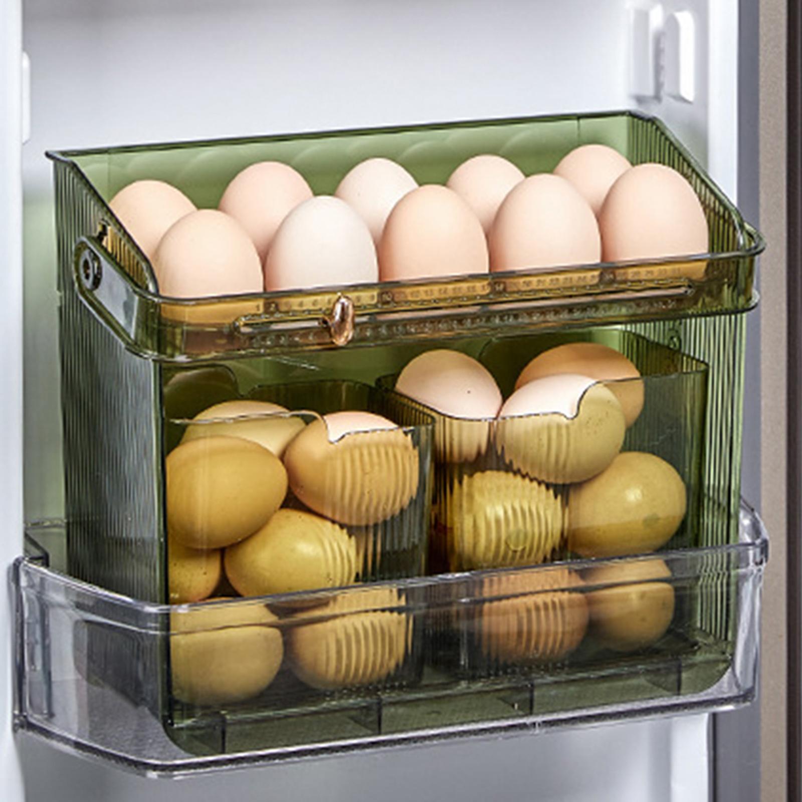 Multifunctional Kitchen Egg Organizer Portable for Cabinet Pantry Countertop