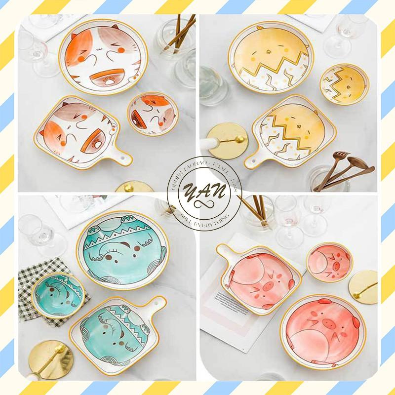 [Chọn Lẻ] Bộ bát đĩa sứ Tableware ngộ nghĩnh cute chén dĩa decor bằng sứ men đẹp - bonbonshop