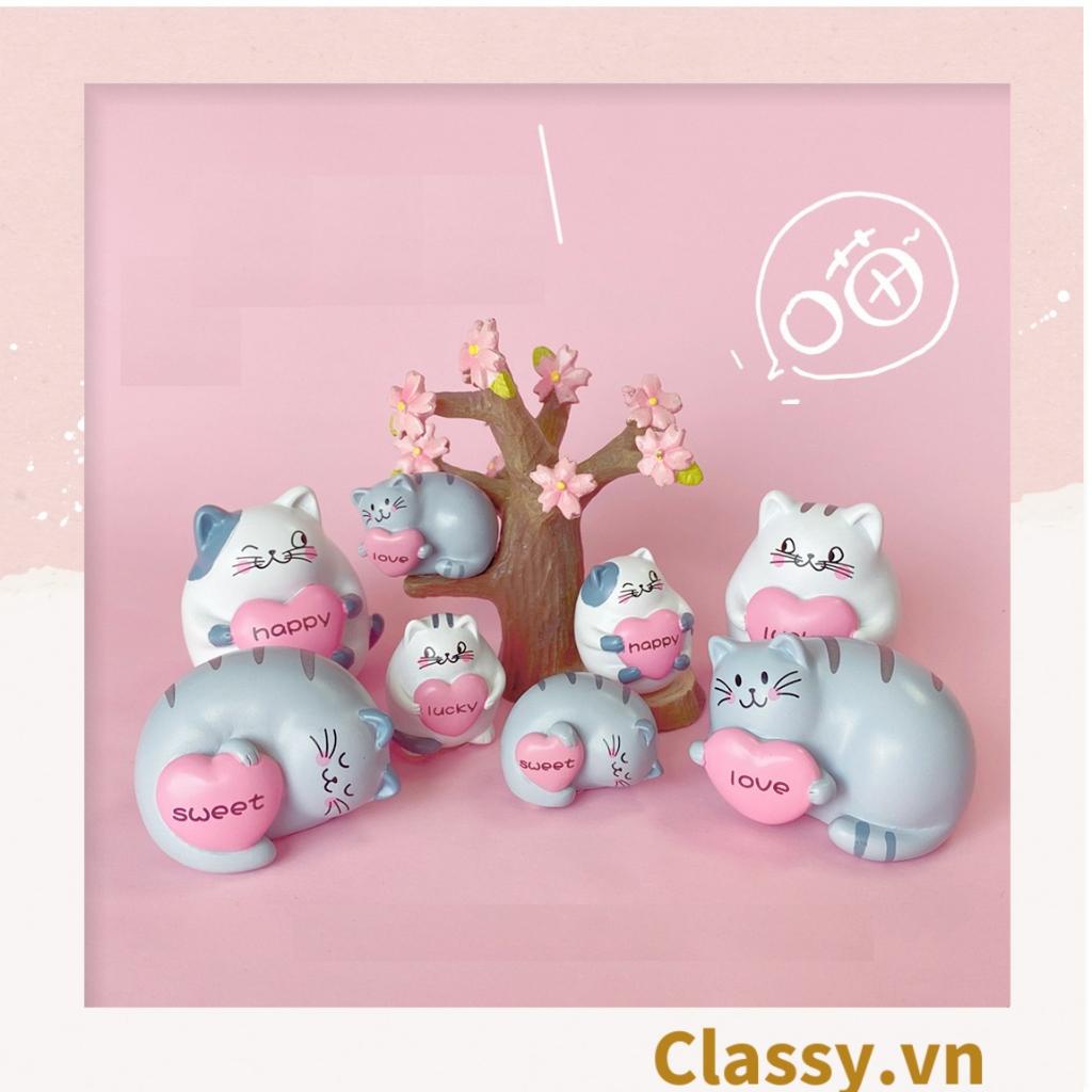 Mô mèo kitty  Classy cưng xỉu trưng bày ô tô, tiểu cảnh, bày bàn học, tủ sách, trang trí shop PK697