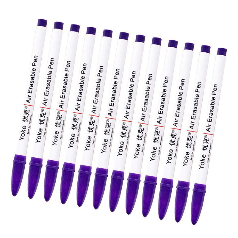 12 Pieces Disappearing Fabric Marker Erasable Pen for Grommet Sewing 15cm