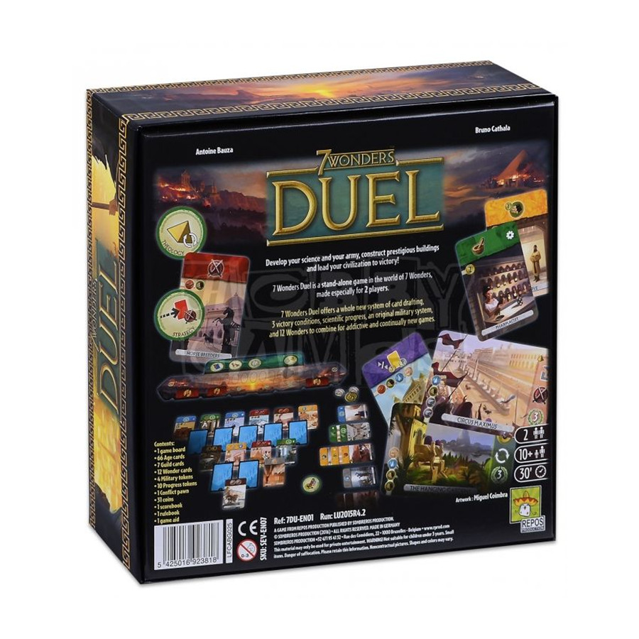 Trò Chơi Board Game 7 Wonders DUEL Tiếng Anh (US) Chất Lượng Cao