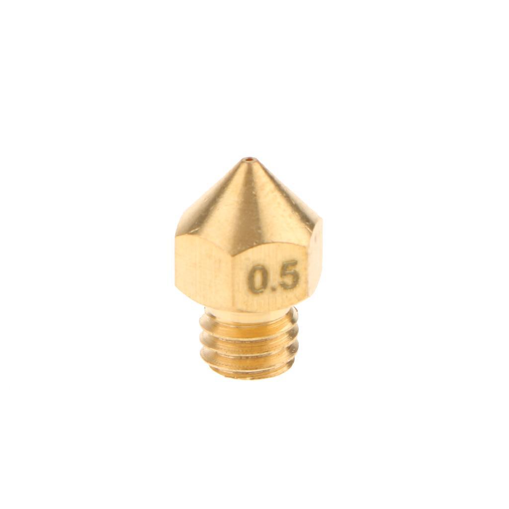 2X 10Piece 3D Printer Extruder Brass Nozzle Print Head for    0.5mm