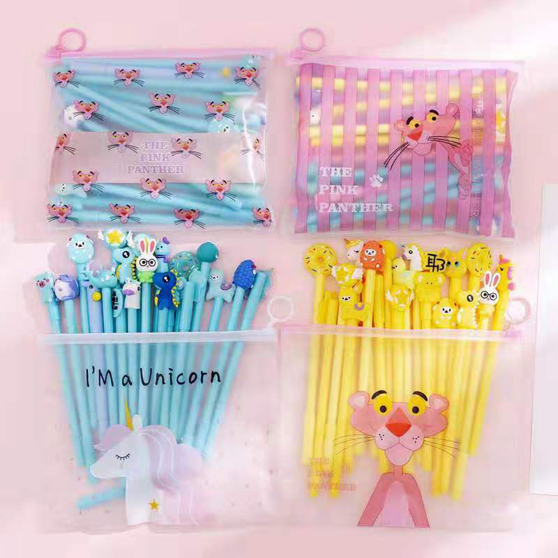 Comb 20 cây bút bi thú cho bé kèm túi zip ,nhiều màu sắc ,ngộ nghĩnh ,xinh xắn ,đáng yêu cho bé tha hồ lựa chọn