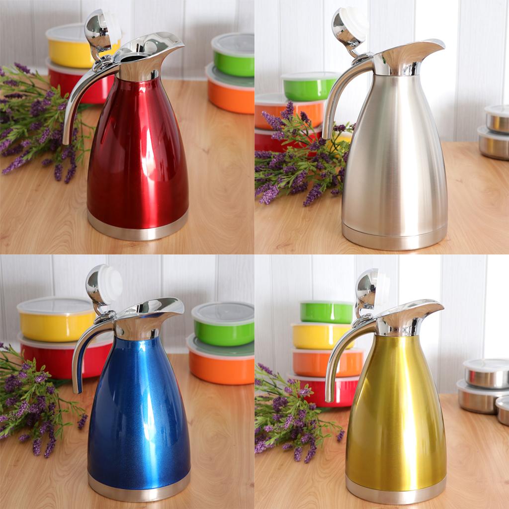 Stainless Steel Double Wall Vacuum Insulated Carafe Silvery