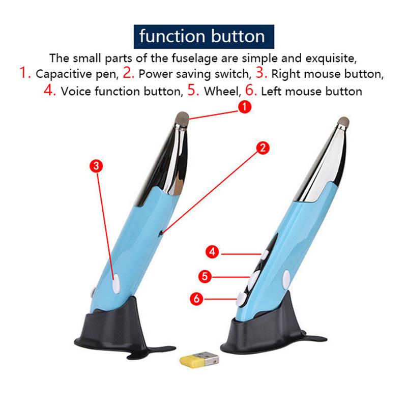 UTHAI DB32 USB Điện Dung Bút _ Không Dây + Chuột Không Dây 2.4G Bút Cá Tính Sáng Tạo Dọc Bút Hình Máy Tính Stylus Pin Chuột