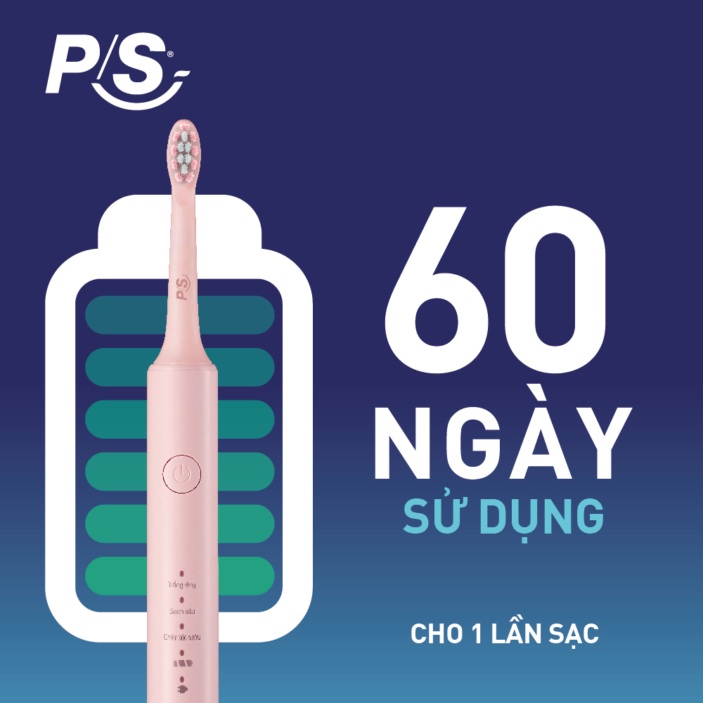 Bộ bàn Chải Điện P/S Sonic Expert Chuyên Gia Sóng Âm - Công Nghệ Sóng Âm, Chải Sạch Mảng Bám Tới 8X - Hồng Pastel