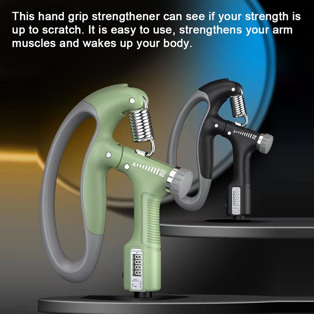 LCD Display Hand Grip Strengthener Arm Muscle Strength Trainer Hand Grip Strength Training Equipment Body Building Gym Exercises Hand Gripper